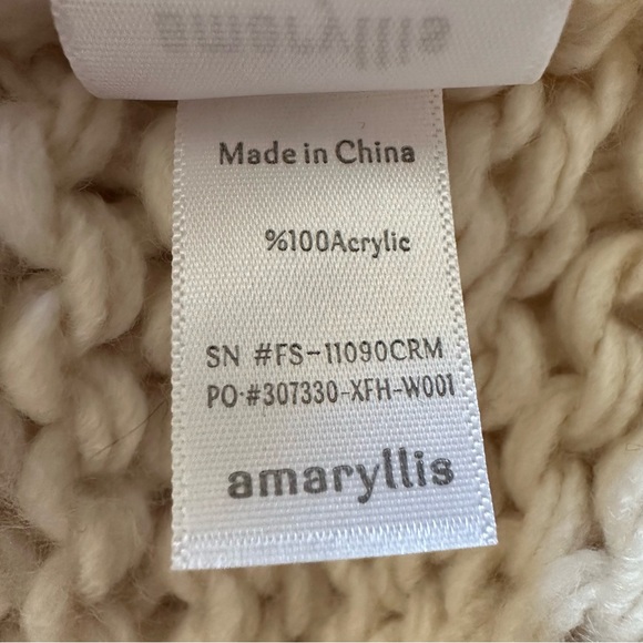 Amaryllis Chunky Bobble Open Knit Sweater Cream Oversized Pullover 2X/3X - Picture 8 of 8